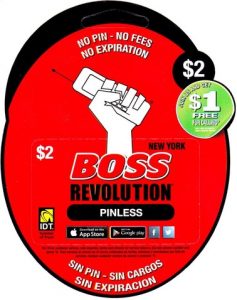 How to use BOSS Revolution phone card